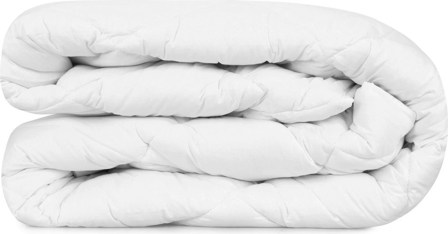 Jorgan King, pambuk 100%, ngjyrë e bardhë, 240x220cm