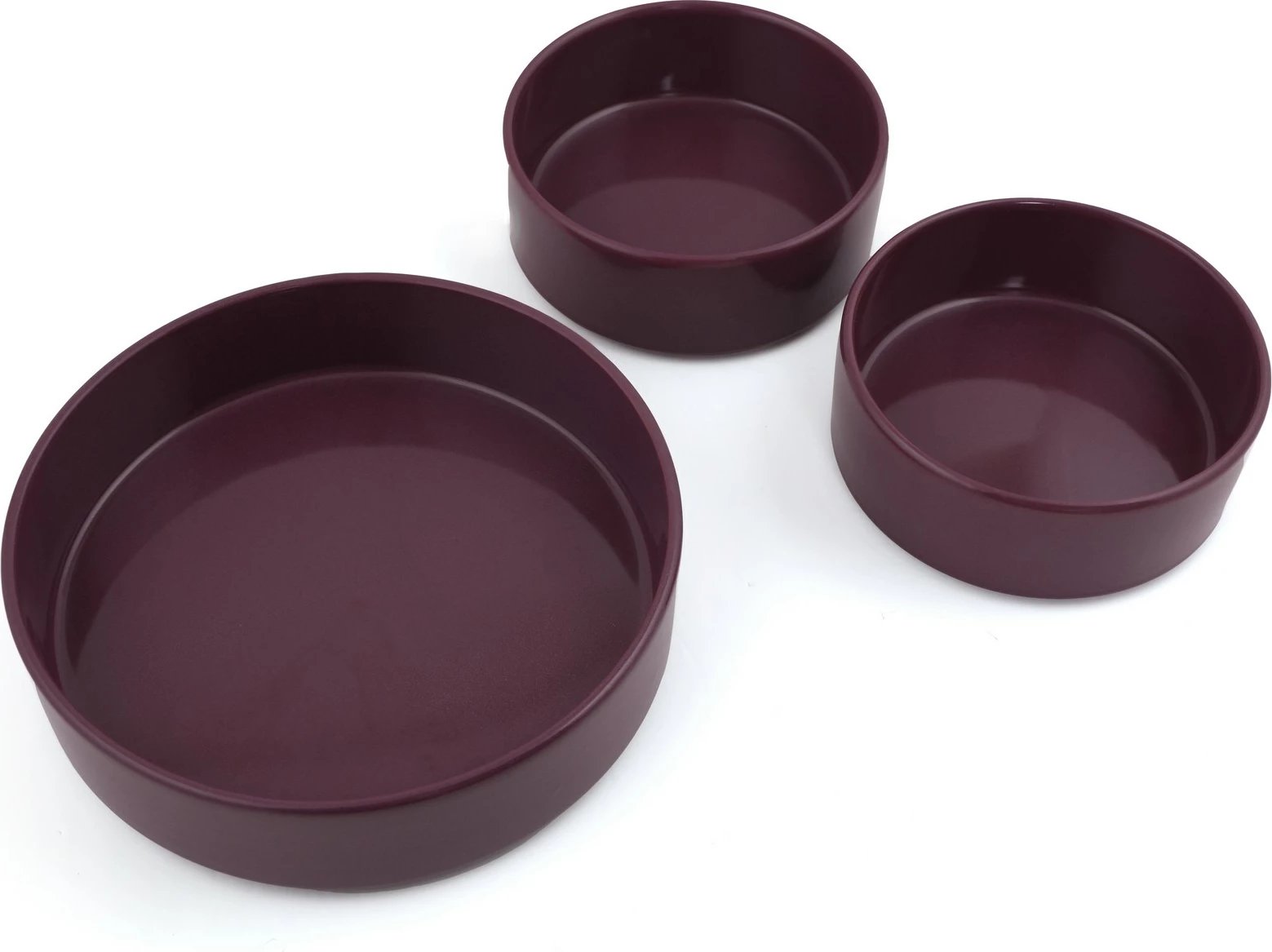 Set pjatash qeramike (3 copë), ngjyrë vjollcë, Hermia Concept, ST038003F498A000000MACD700