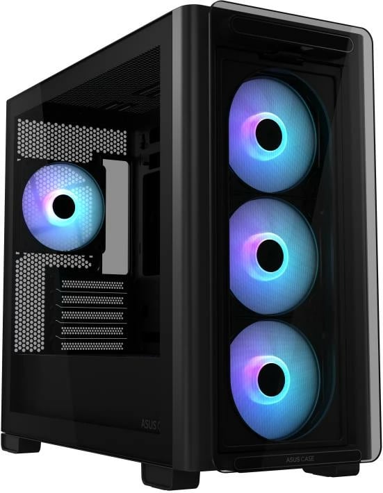 Kasë ASUS A23 PLUS ATX Tower, 4x ARGB fans, USB 3.0, e zezë (90DC00K0-B19010)