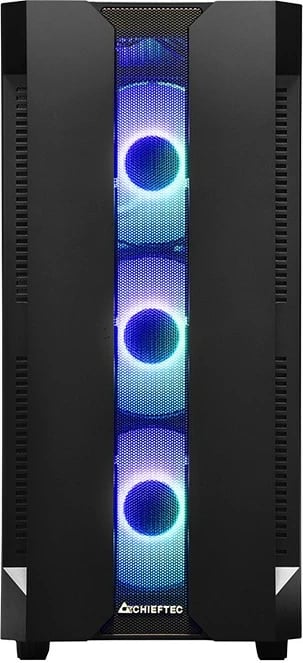 Kasë Chieftec Hunter GS-01B-OP, midi tower, xham i temperuar, RGB, e zezë Kasë Chieftec Hunter GS-01B-OP, midi tower, xham i temperuar, RGB, e zezë
