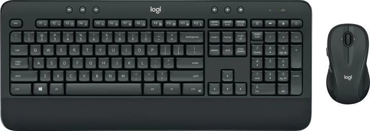 Tastierë dhe maus, Logitech MK545 Advanced (920-008889), pa tela, layout DE, taste multimediale, e zezë, set