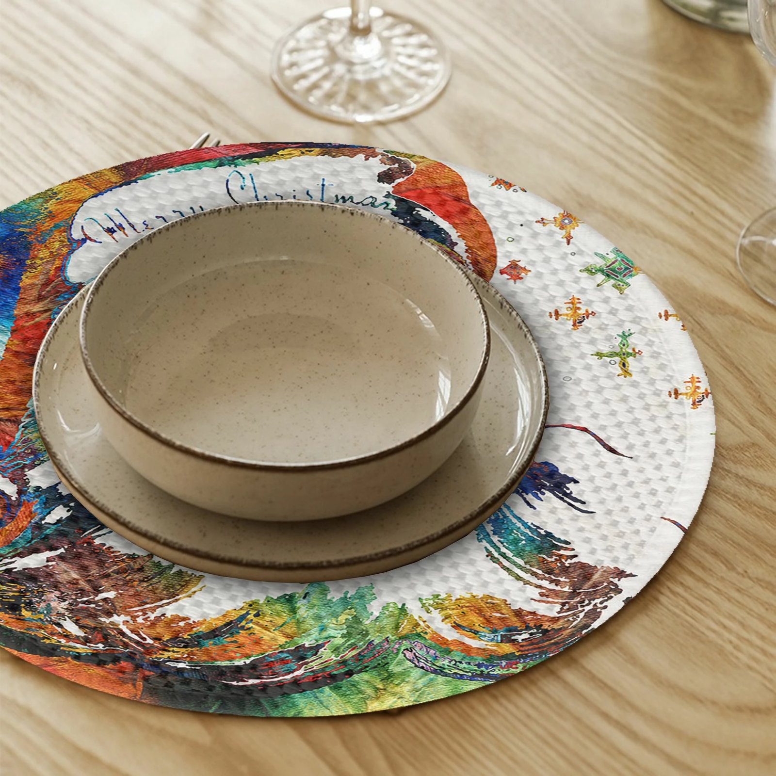 Set nënshtrues tavoline Hermia Concept, shumëngjyrësh, 4 copë, 37cm