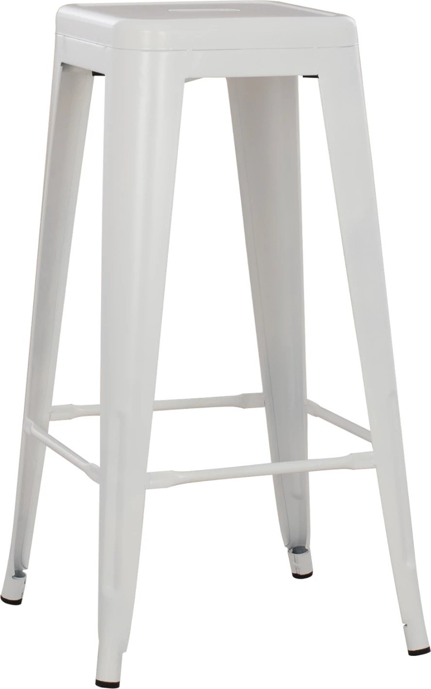 Karrige për bar MELITA-PRO FH8642.41 metalike, ngjyrë e bardhë mat, 43x43x78H cm