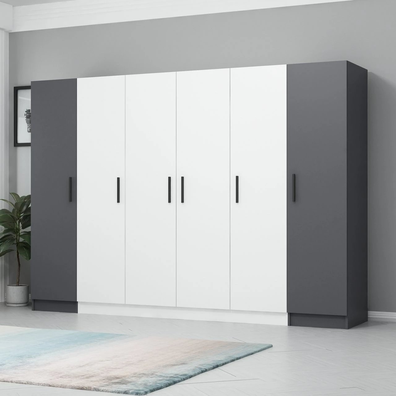 Dollap për dhomë gjumi, Skye Decor, i bardhë, Kale - 3080