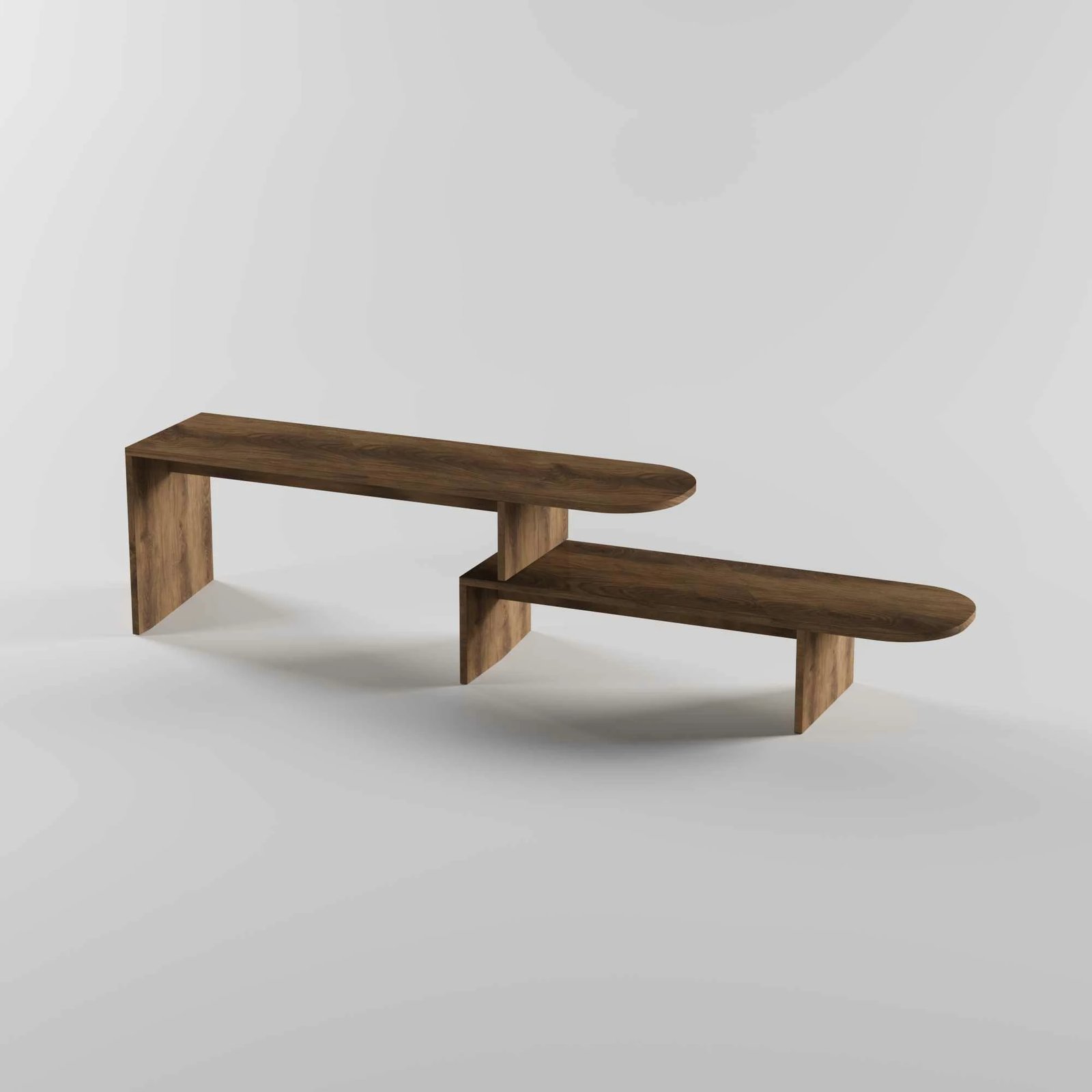 Komodë TV Skye Decor, Puzzle, ngjyrë arre