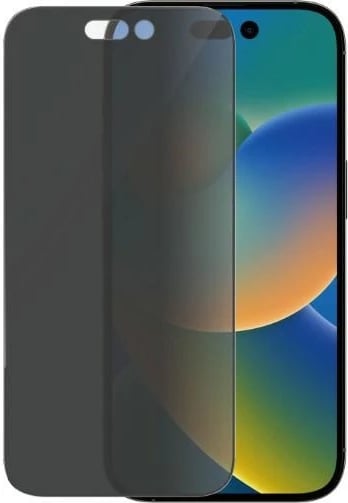 Mbrojtës ekrani PanzerGlass Ultra-Wide Fit Privacy me EasyAligner për iPhone 14 Pro, xham i temperuar, antibakterial