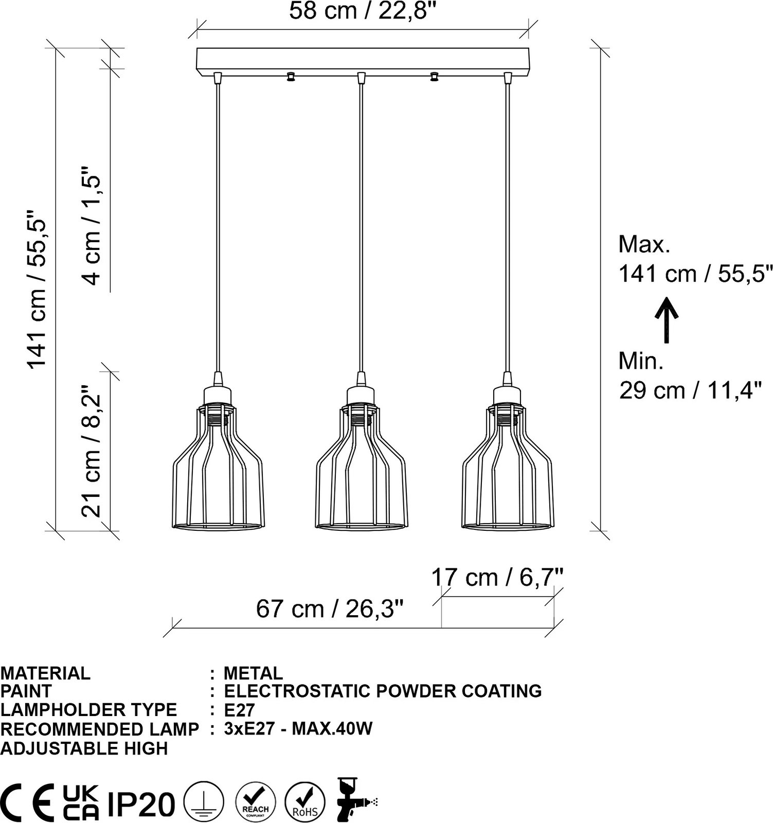 Llambë tavani Opviq, Kofı - N-1094-1, ngjyrë ari