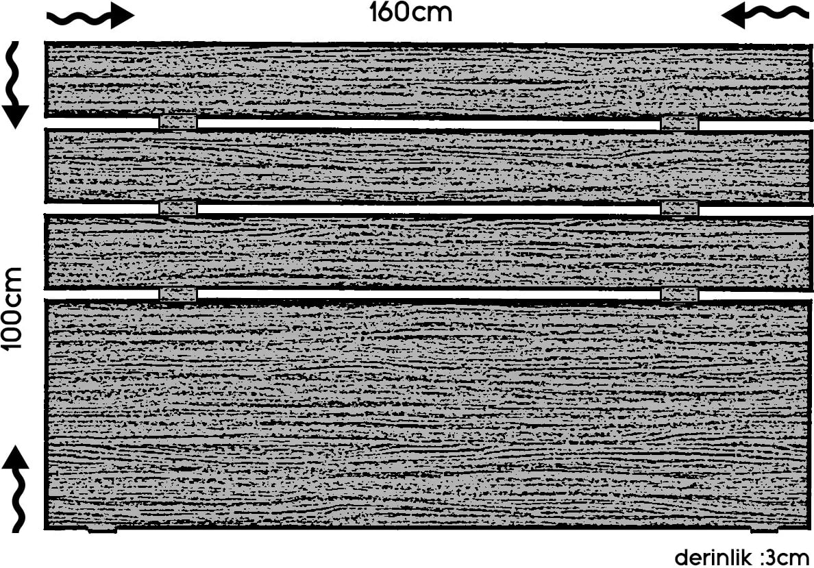 Panel krevatit Hanah Home, Fuga 160, ngjyrë arre
