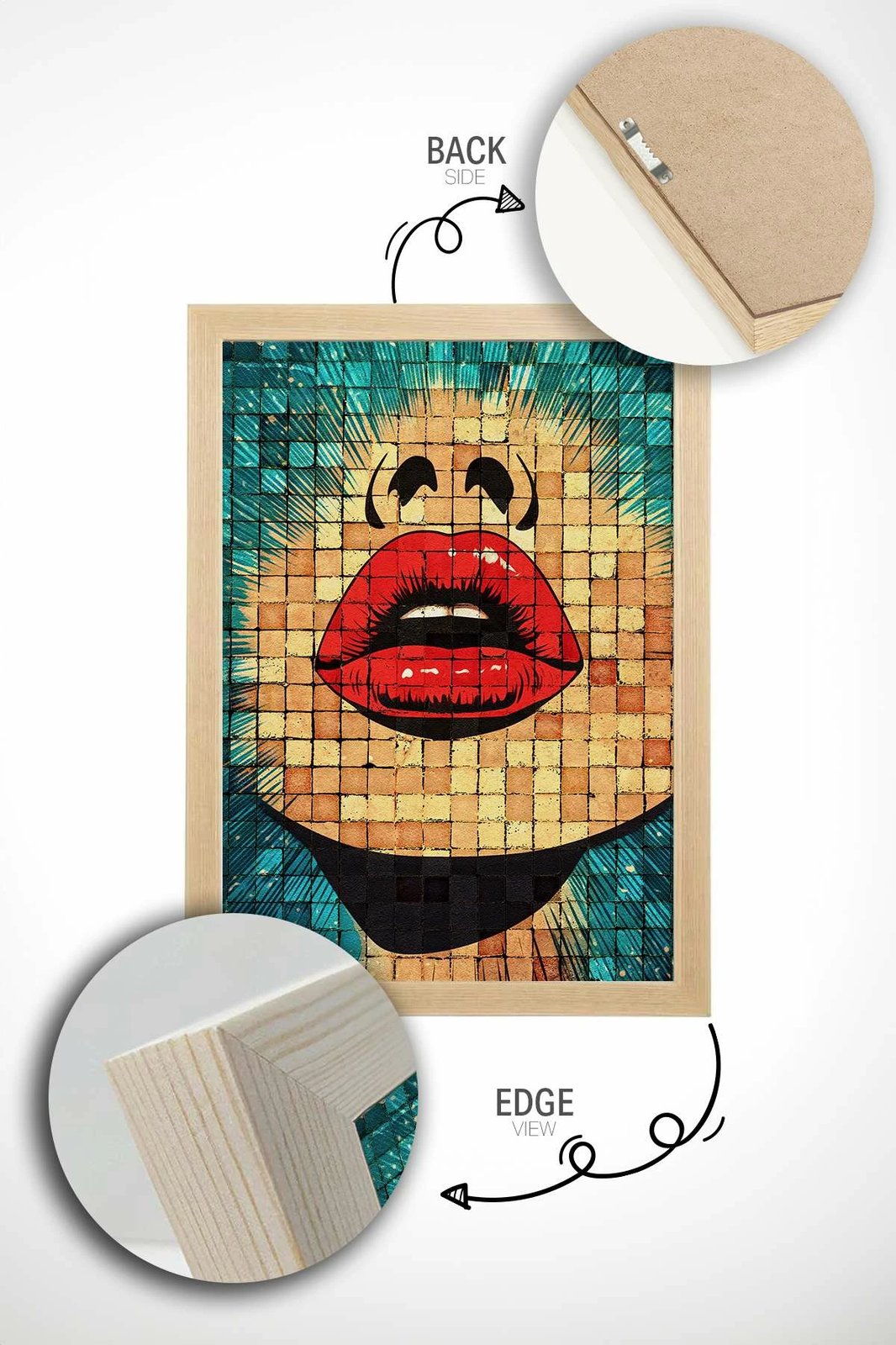 Pikturë dekorative me kornizë, Wallity, Popmosaıc3