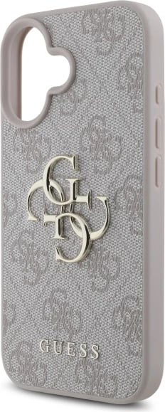 Mbështjellës për celular Guess 4G Big Logo për iPhone 16, 6.1", Rozë