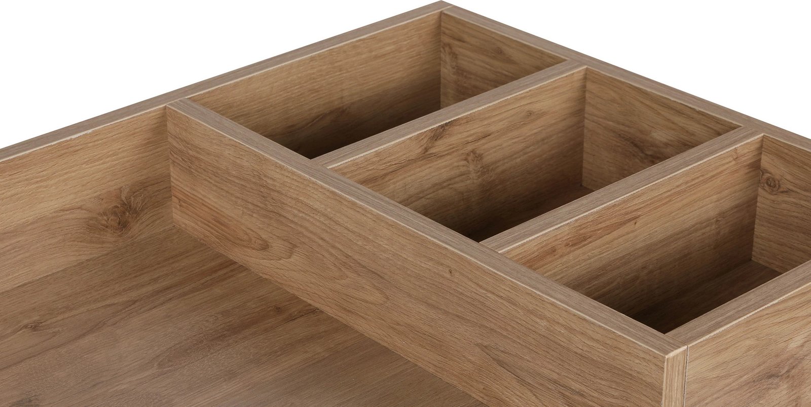 Tavolinë pune për studim, ngjyrë lisi dhe e zezë, Skye Decor, Roma