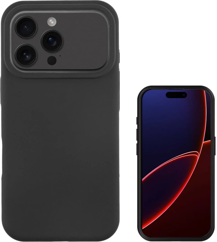 Mbështjellës silikon 4smarts Cupertino për iPhone 17 Pro Max, zi