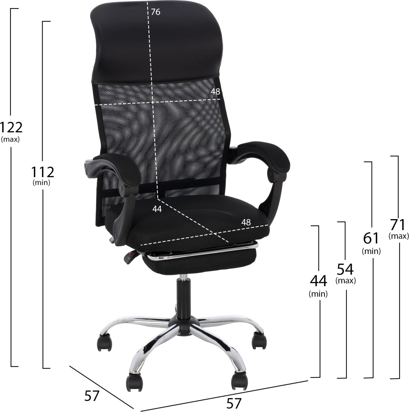 Karrige për zyre FH1159.01, e zezë
