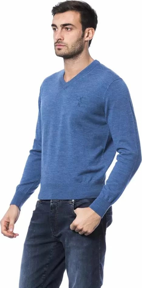 Xhemper nga leshi merino, Billionaire Italian Couture, për meshkuj, blu