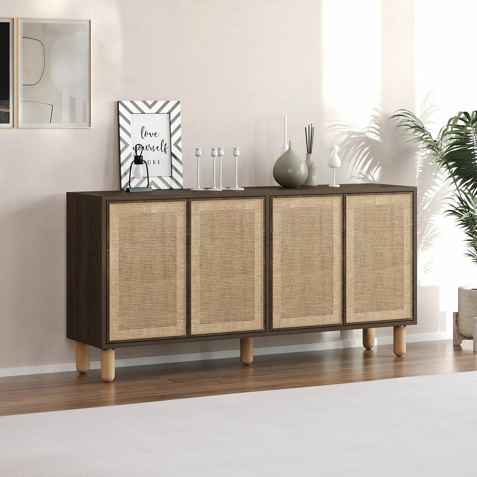 Konsol Leıla, ngjyrë arre, Skye Decor