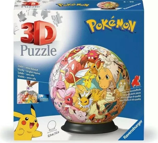 Puzzle 3D plastik Ravensburger Pokemon Ball 72 pjesë