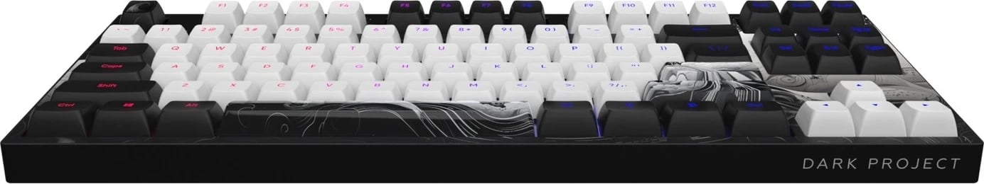 Tastierë Dark Project DPP87 InkPBT Top PrintG3MS, RGB, mekanike, bardhë e zezë