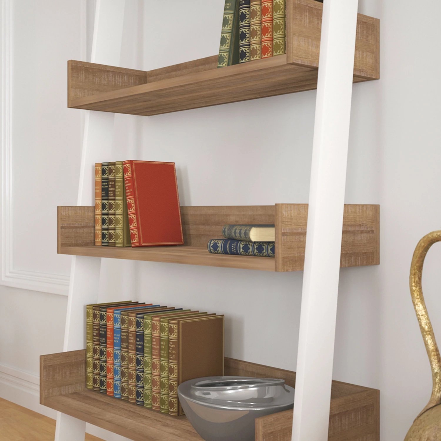 Raft librash Hanah Home, ngjyrë lisi e errët