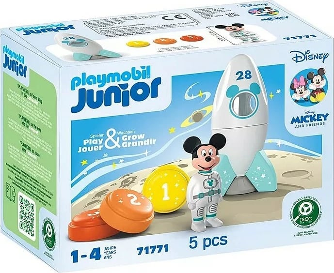 Set lodrash Playmobil Junior Disney Mickey Mouse Cosmic Adventure, 5 pjesë