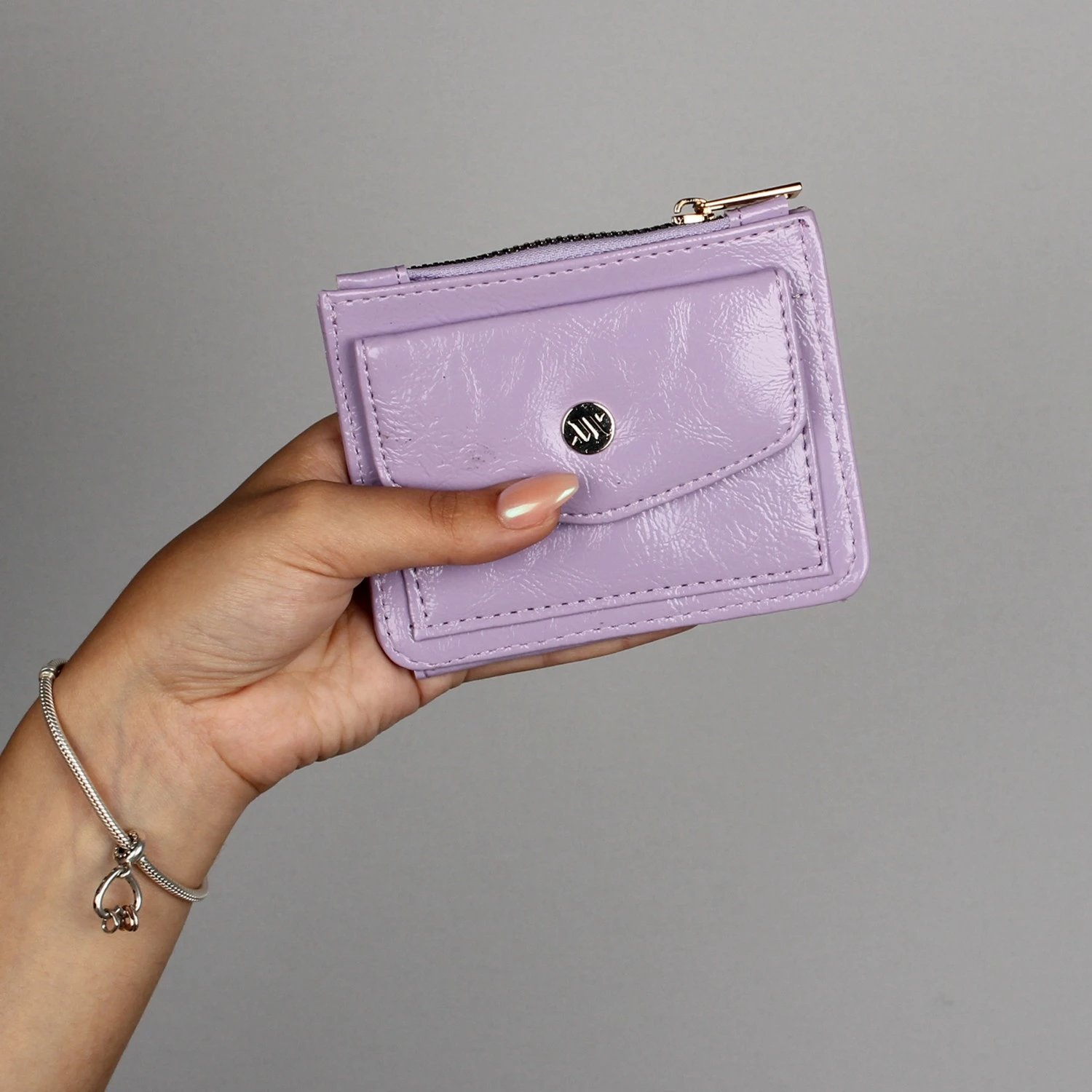 Portofol lëkure, ngjyrë lejla, Zoozie Bags, 1272