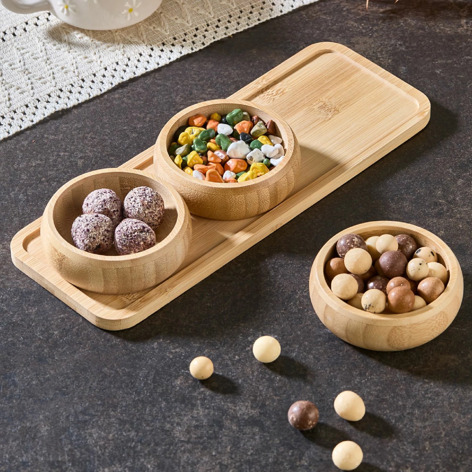 Set pjatash për meze (4 copë), Hermia Concept, shumëngjyrësh, Acero-32119