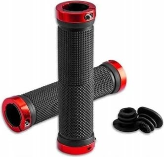 Doreza timoni për biçikletë Rockbros, të zeza me rrathë të kuq