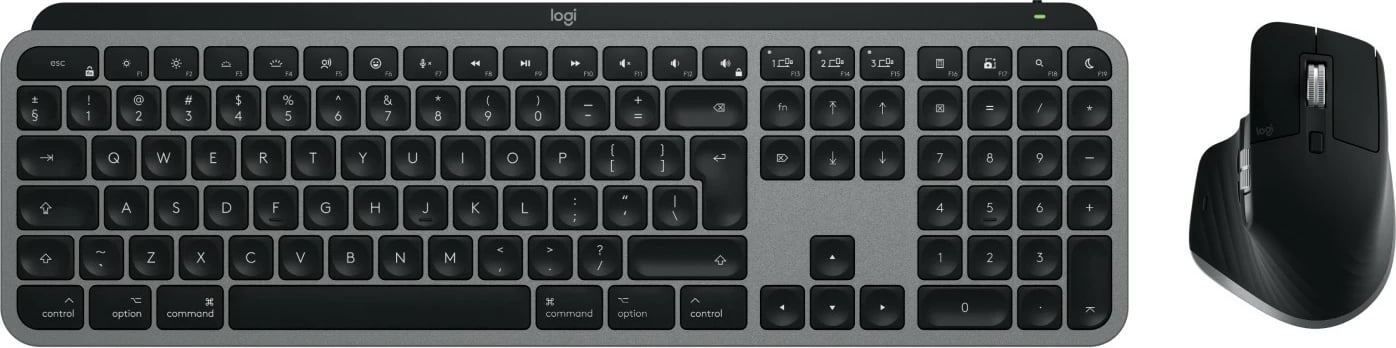 Kasë tastierë dhe maus Logitech MX Keys S Combo for Mac, wireless, LED, USB Type-C, e zezë