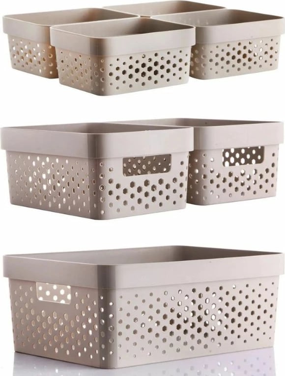 Set organizues për kuzhinë, 7 copë, Hermia, PZR-025, ngjyrë kafe