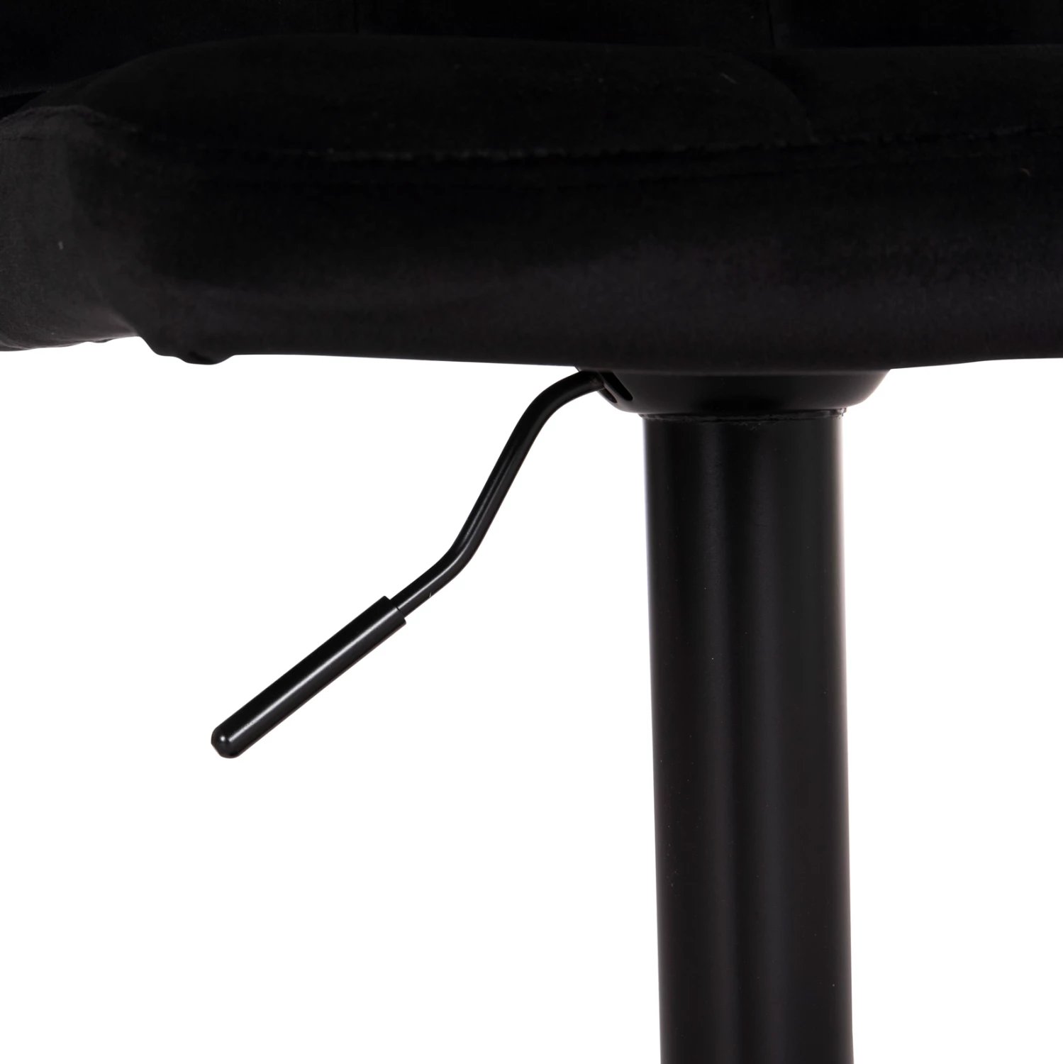 Karrige për bar rrotulluese DIANA, kadife e zezë, metal mat, 44x52x109cm, set prej 2 copë