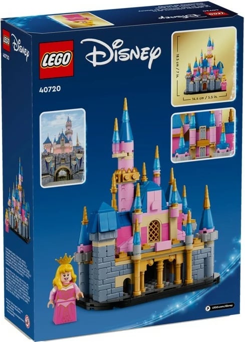 Set LEGO Disney Princess 40720 Little Sleeping Beauty Castle, 528 pjesë, Rozë/Blu