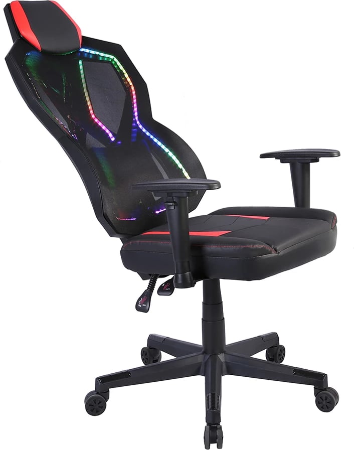 Karrige gaming për zyre, e zezë me të kuqe, STORM, 50x73x135