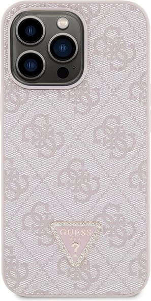 Mbështjellës Guess GUHCP13XP4TDSCPP për iPhone 13 Pro Max 6.7", Crossbody 4G Metal Logo, Rozë