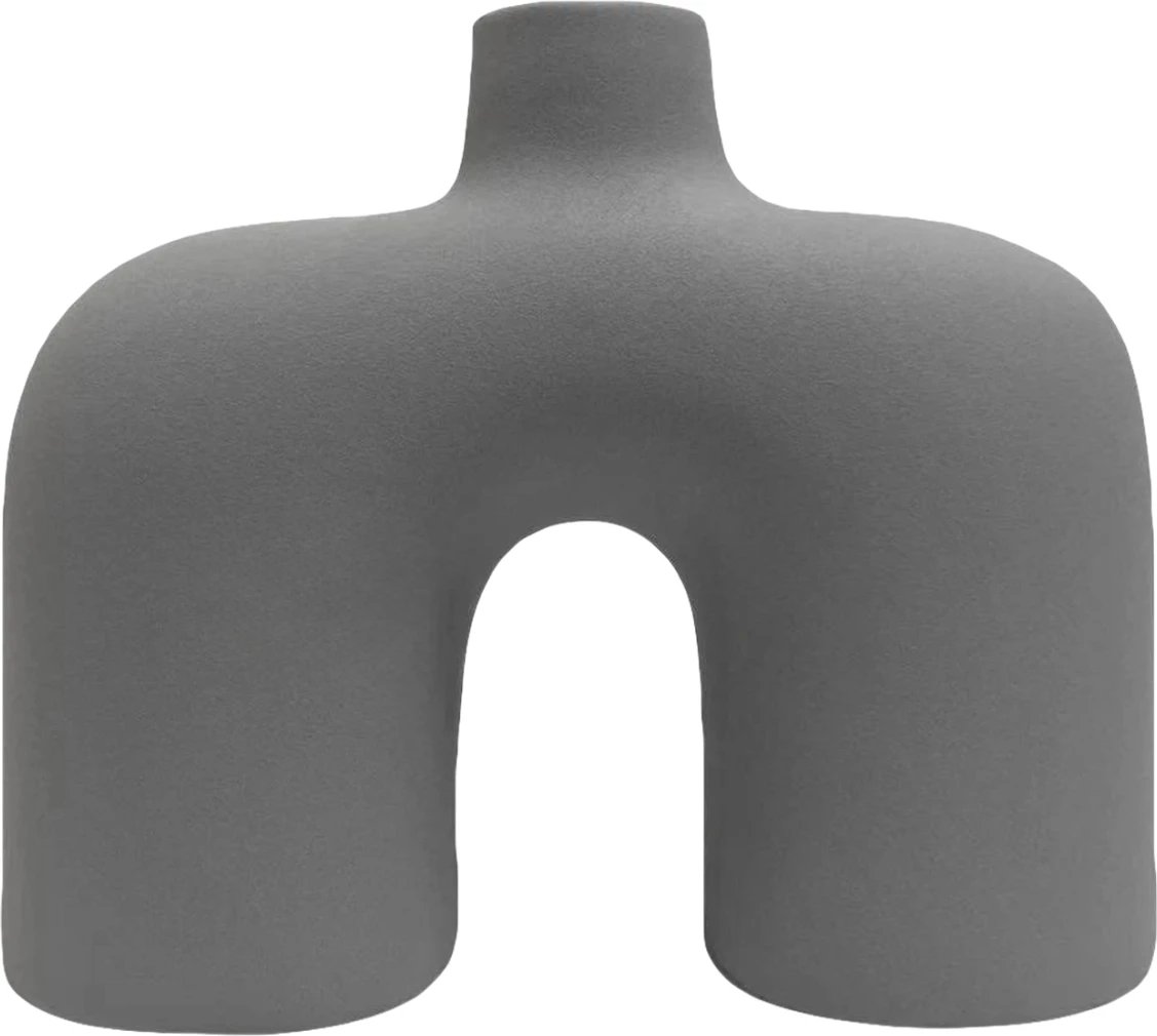 Dekor tavoline prej qeramike, ngjyrë gri mat, FH4600.03, 27x9x23H cm Dekor tavoline prej qeramike, ngjyrë gri mat, FH4600.03, 27x9x23H cm