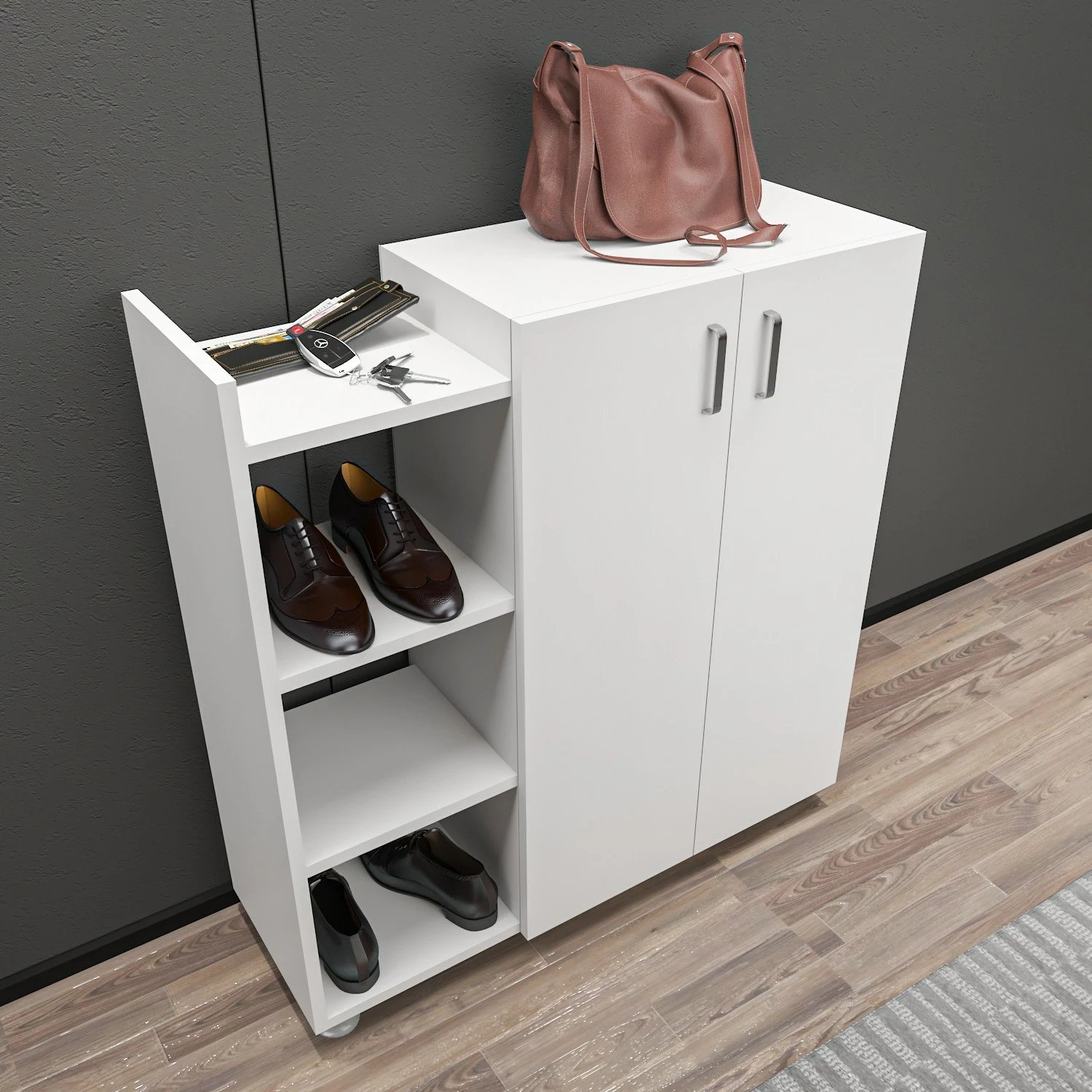 Dollap për këpucë Hanah Home, Asus, i bardhë