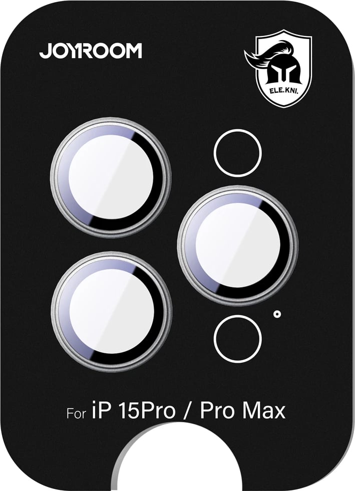 Mbrojtës xhami për kamera Joyroom JR-MFY0245 për iPhone 15 Pro/15 Pro Max, argjendtë
