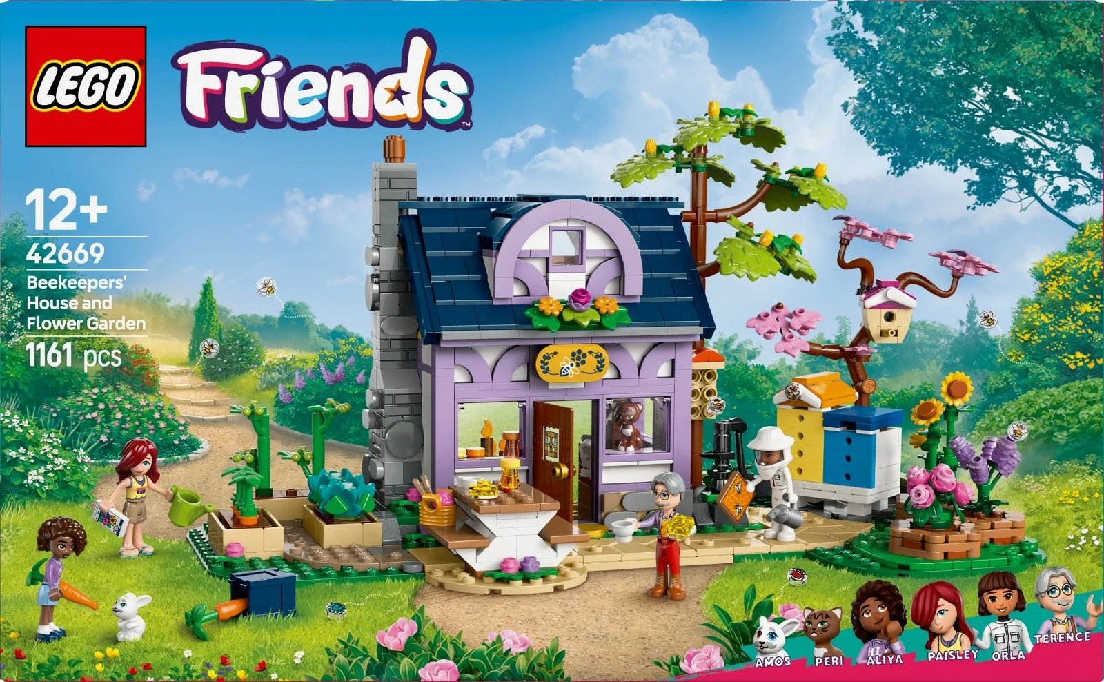 Set ndërtimi LEGO Friends 42669 Shtëpia e bletarëve dhe kopshti me lule, 1161 pjesë