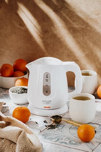 çajnik elektrik Adler AD 1373 1.0L 850W plastikë i bardhë