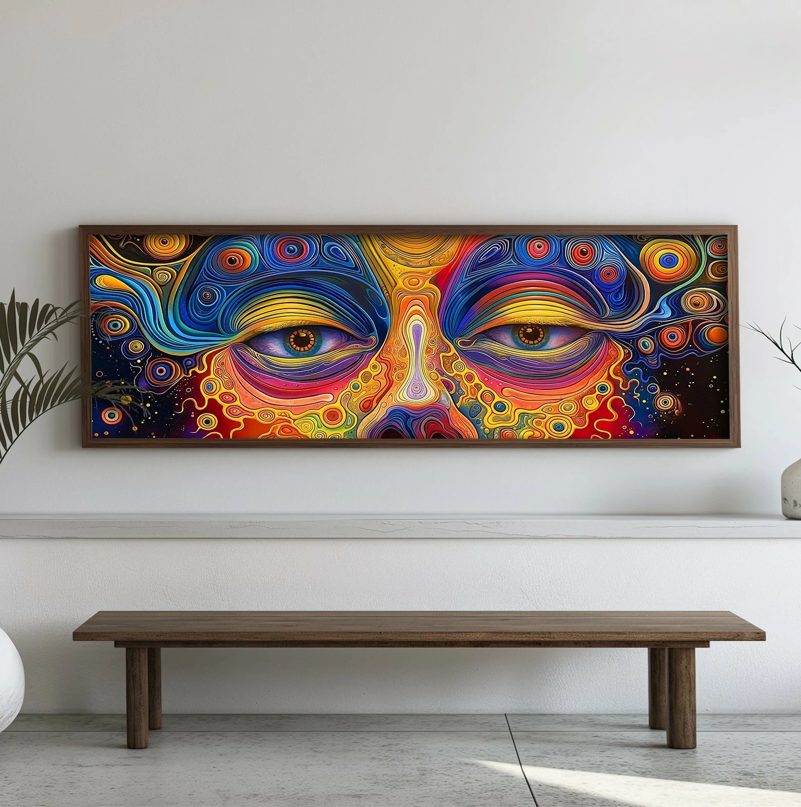 Pikturë dekorative me kornizë MDF, shumëngjyrëshe, Wallity, EMR050