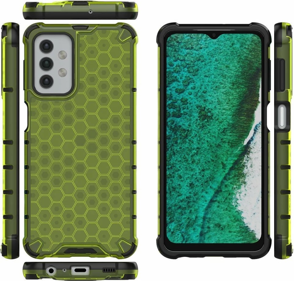 Mbështjellës Honeycomb Hurtel për Samsung Galaxy A32 5G, i gjelbër