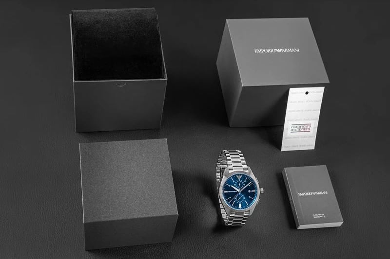 Orë dore për meshkuj Emporio Armani, argjendi