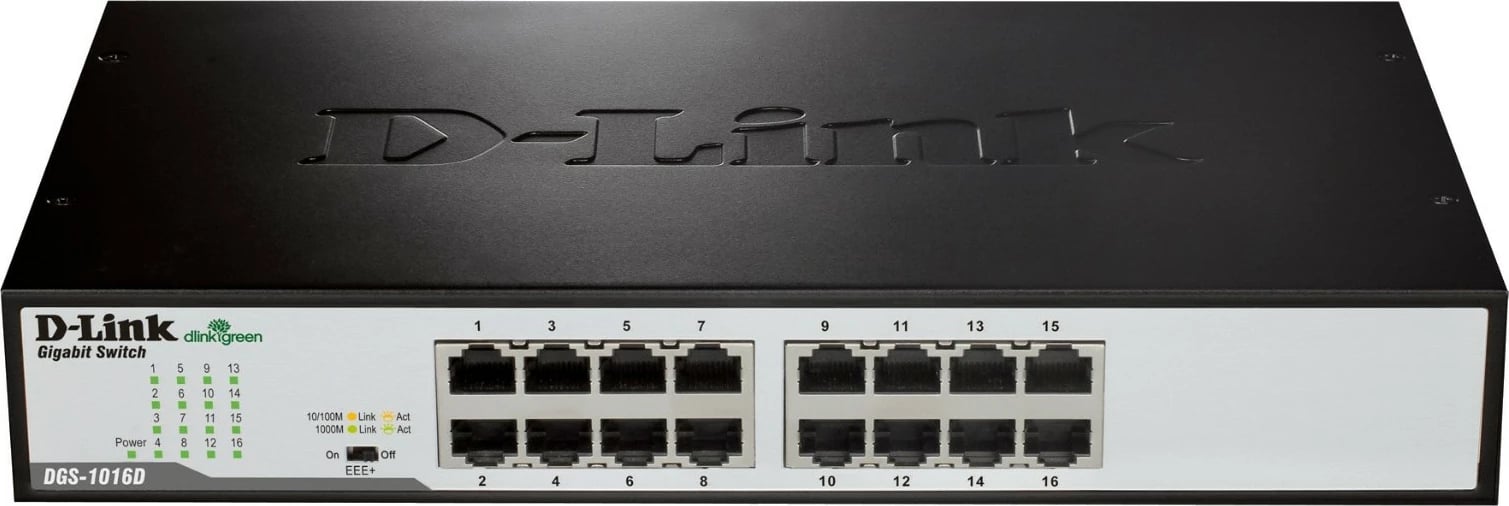 Switch D-Link DGS-1016D, 16 porta, Gigabit, rackmount, i zi