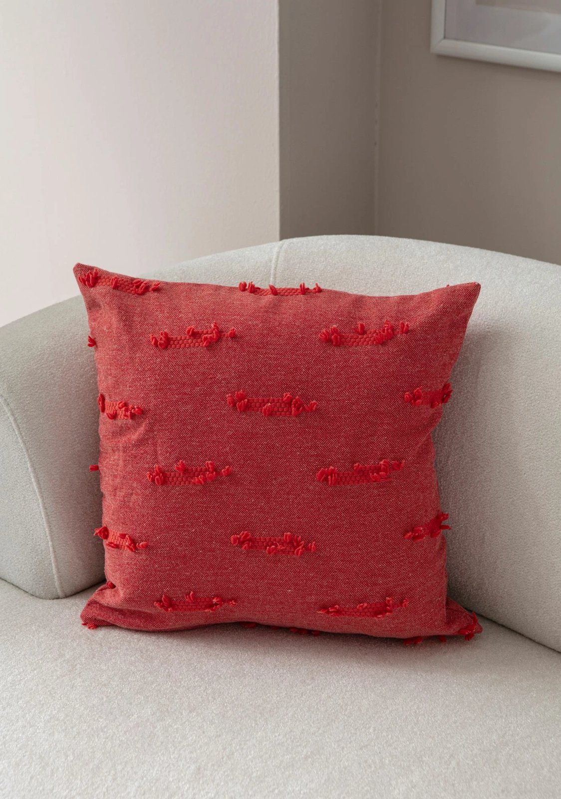 Jastëk dekorativ, ngjyrë e kuqe, Evila Originals, 43x43cm