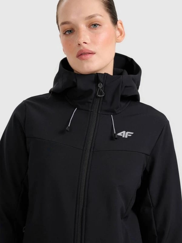 Jakne softshell për femra 4F, e zezë