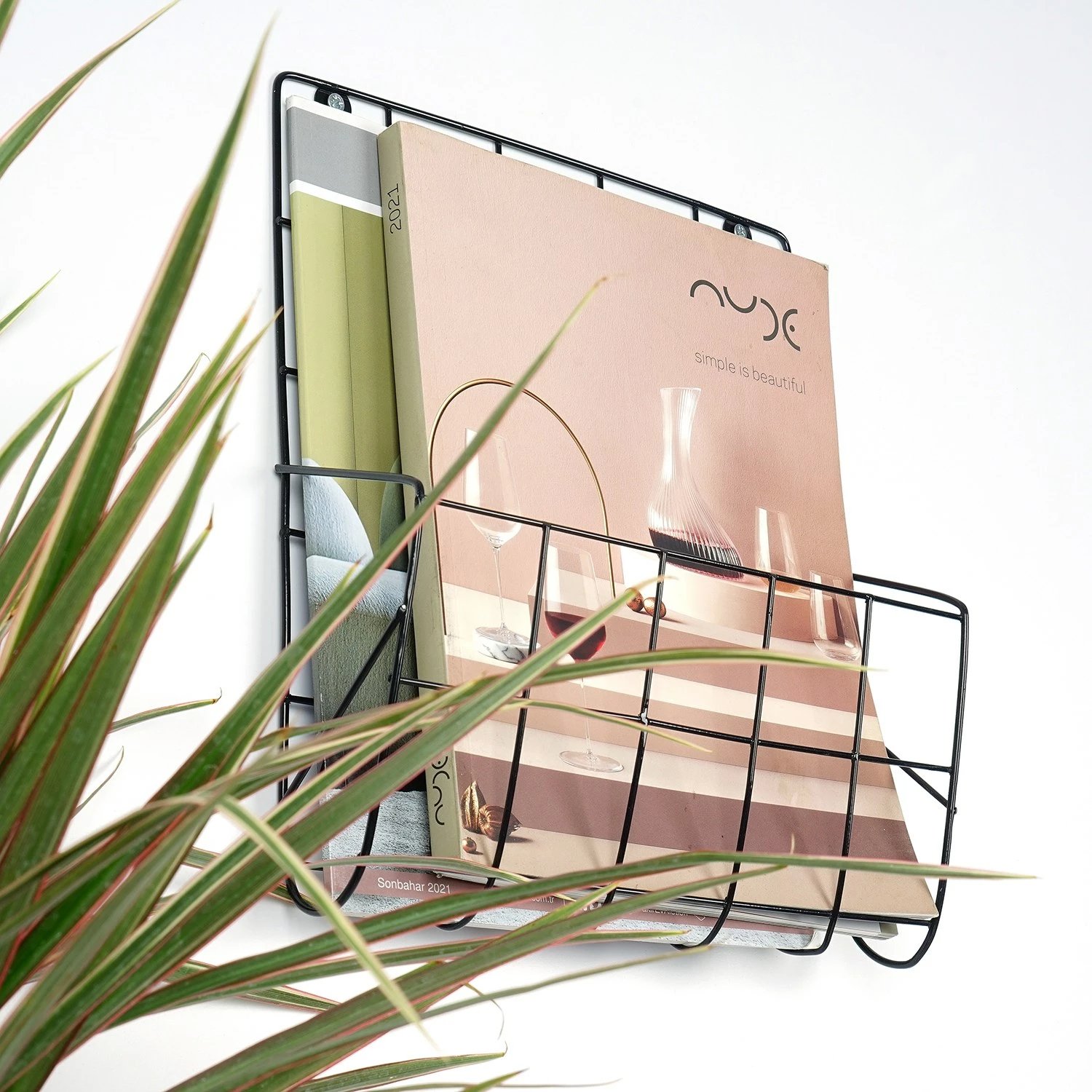 Organizues muri Wallity, WR086, metal i zi, 26x29x10 cm