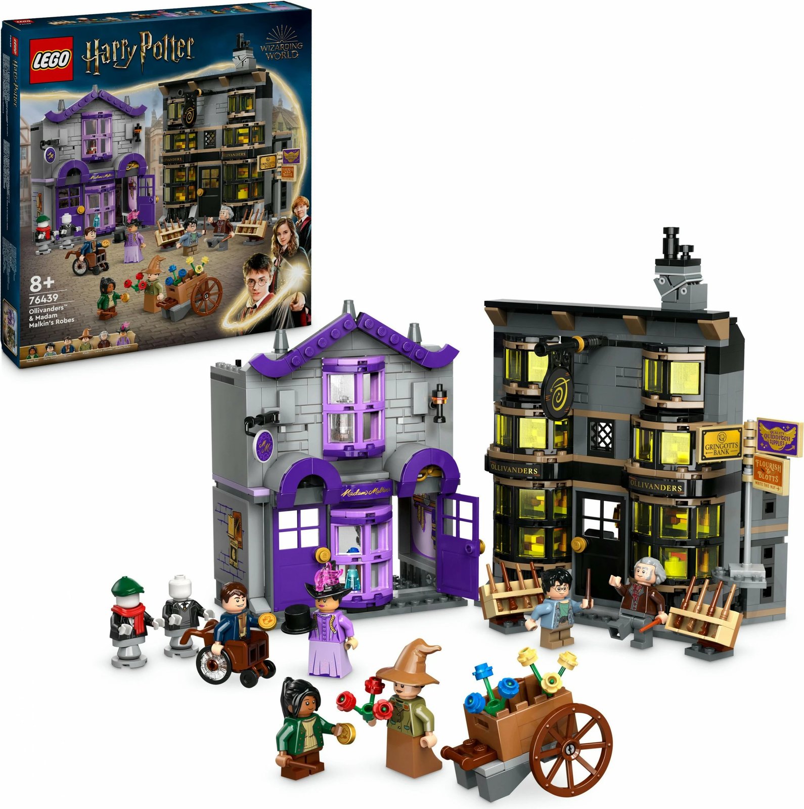 Set ndërtimi LEGO Ollivanders™ & Madam Malkin's Robes, 744 copë, shumëngjyrësh