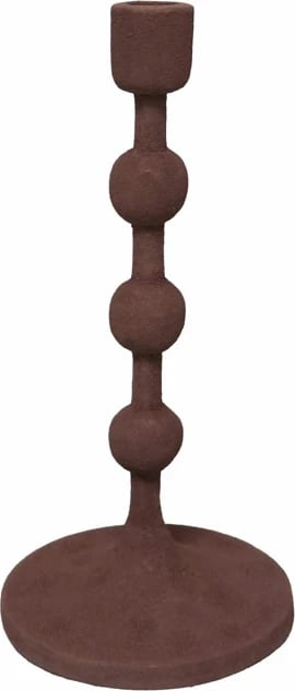 Mbajtës qirinjsh NATHEN, alumin, ngjyrë terrakote, 13x13x26 cm