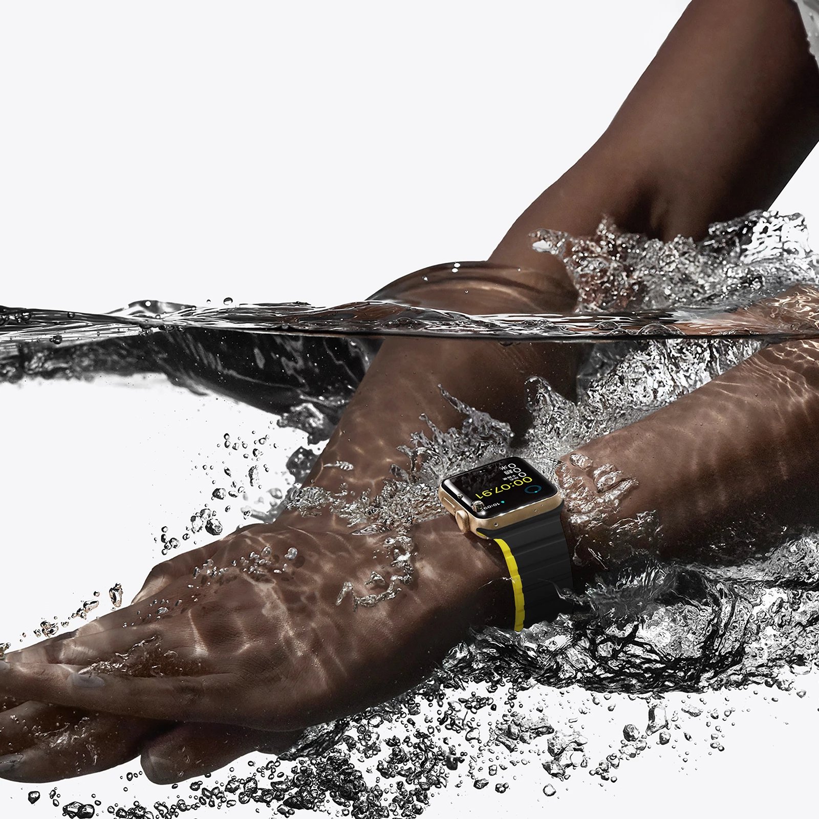 Rrip magnetik për Apple Watch Dux Ducis Strap LD Version, 41/40/38mm, zi/verdhë