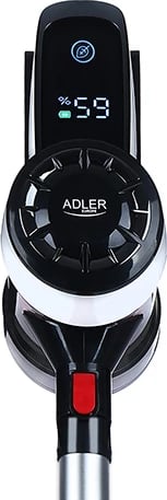 Fshesë me korrent pa qese, Adler AD 7048, pa kabllo, motor brushless, Dual Cyclone, 0.8L, 200W (350W max), LED ekran, 2 moda, bateri 2000mAh, e bardhë/zezë/e kuqe Fshesë me korrent pa qese, Adler AD 7048, pa kabllo, motor brushless, Dual Cyclone, 0.8L, 200W (350W max), LED ekran, 2 moda, bateri 2000mAh, e bardhë/zezë/e kuqe