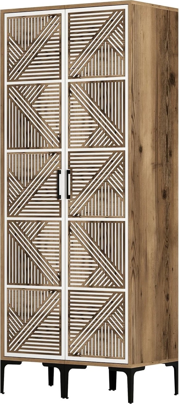 Dollap Hanah Home, Kumsal PP, ngjyrë arre dhe e bardhë