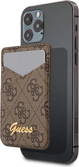 Mbështjellës Guess Wallet Card Slot GUWMS4GTLBR me MagSafe, kafe